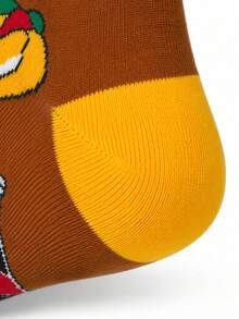 1 Paar Herren Crew Socken mit Pizza, Burger, Hot Dog und Soda Flaschen Muster, ideal für tägliche Outfits, Essensliebhaber, Freizeitkleidung, Geburtstags- und Feiertagsgeschenke, Party und Alltag - Verschiedenfarbig - Übersicht 6
