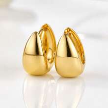 1 Pair S925 Sterling Silver Geometric Smooth Curved Luxury Earrings For Women, Suitable For Daily Wear - Curved Earrings - View 7