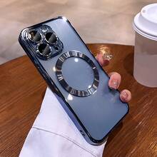 VRNOEI 1件高品質透明磁吸手機殼，適用於 iPhone 17 Pro Max 17 Pro 11 12 13 14 15 16 17 Pro Max，支援磁吸無線充電，防震保護殼 - 藍色 - 查看 30