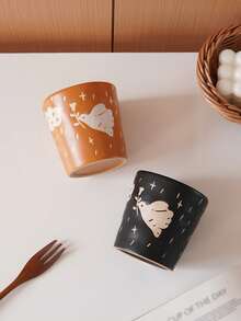 1pc 310ml Bird Ceramic Mug, "Spring Dove" Design, Perfect For Coffee; Ideal Home Decor And Tableware, Cafe Latte Art Mug, Tea Cup, Gift And Holiday Decoration - Multicolor - View 10