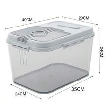 1pc Rice Storage Container, 7.5kg Or 15kg Capacity, Large Airtight Kitchen Grain & Cereal Storage Box For Flour, Beans, Dry Food & Pantry Organisation - View 12