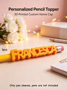 Customized Name 3D Printed PLA Pencil Topper, Personalized Back To School Small Gift, Cute Customized Stationery Gift, Pencil Topper Only, Pencil Not Included - Multicolor - View 15
