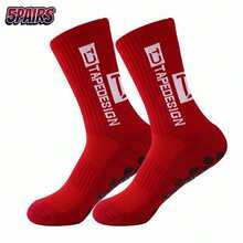 Plus Size Men's Contrast Color Letter Anti-Slip Silicone Breathable Football Socks Professional Training Match Sports Mid-Calf Socks - Multicolor - View 10