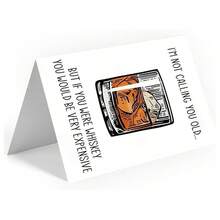 Whiskey Themed Humorous Birthday Card - Unique 'Not Saying You're Old' Joke - Suitable For Friends, Partners, Family And Small Businesses - Applicable For Birthdays, Anniversaries, Parties, Good Luck, Gratitude - Multicolor - View 6