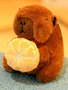 1 st mjuk mjukisdocka i plysch med capybara, tecknad hängande docka, virkad capybara, capybara-väska, grodnalle, stoppad capybara - Multifärgad - Visa 4