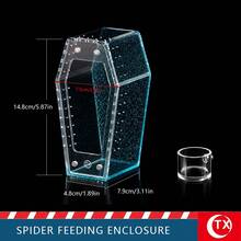 Multi-Color Transparent Acrylic Reptile & Amphibian Terrarium, No Assembly Magnetic Ventilation Lid Spider Habitat Box With Feeding Water Dish, 360° Fully Transparent DIY Enclosure For Jumping Spiders, Tarantulas, Lizards And Small Pets, Suitable For Beginners - Clear - View 20