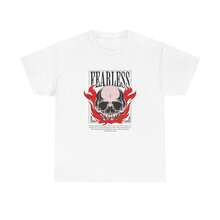 Camiseta con Calavera Audaz y Llamas |   Camiseta con Gráfico de Calavera Gótica - Blanco - Ver 4