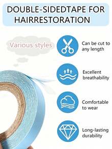 Waterproof Lace Front Wig Tape, 3 Yards - Double-Sided Adhesive For Secure Hold On Wigs And Extensions - Strong, Flexible Hold - Waterproof Lace Front Wig Tape - Strong Bond, Double-Sided Support For Extensions And Wig Pieces, Halloween - View 4
