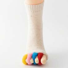 1PC Women Open Toe Five Finger Split Yoga Socks, Colorful Separate Toe Bunion Correction Socks, Breathable Deodorant Moisture Wicking Sports Pilates Foot Socks - Toe Socks - View 12