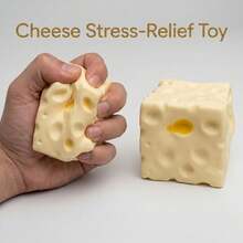 Tachimi 1pc Cheese Shaped Slow Rebound Squishy Stress Relief Toy, Children's Toy, Daily Play Ornament, Independent Plastic Bag Packaging, Random Shipment - Multicolor - View 6