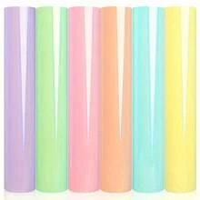 6/8 Sheets Bohemian Heat Transfer Vinyl Sheets 12 X 10 Inches, Various Colors Different Heat Transfer Vinyl, Suitable For T-Shirts, Clothing, Easy To Cut And Transfer - Multicolor B - View 1