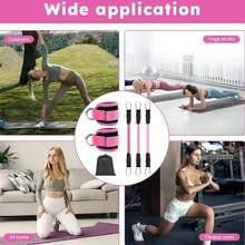1 Set All-In-One Resistance Band Set, Help You Build Perfect Peach Butt, Suitable For Glute Kickback Training, Hip Shaping And Home Fitness - A - View 10