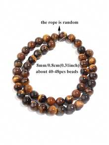 1 Strand 4/6/8/10mm Multicolor Natural Stone Beads Tourmaline Tiger Eye Agates Shell Loose Spacer Beads For Jewelry Making DIY Bracelets Accessories - Multicolor - View 54