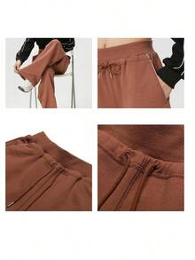 Puma Celana Panjang Wanita RACE-AHEAD-SWEATPANT-W Lembut Nyaman Kasual Celana Sehari-hari 636176-90 - cokelat - View 6