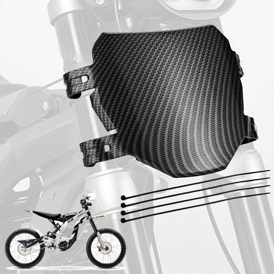 For Surron Front License Number Plate Carbon Fiber Pattern For Talaria Sting Stark Varg Motorcycle Accessories Registration Plate For Surron Lightbee S X E-Bike Only For Decoration