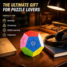 sengso Megaminx 2x2 3x3 4x4 5x5 6x6 Speed Cube, Puzzle Cube Dodecahedron Tanpa Stiker, Teka-Teki Otak Tingkat Kesulitan Tinggi untuk Dewasa & Remaja Pecinta Cube - MultiWarna - View 4