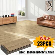 Waterproof Anti-Slip Faux Wood Self-Adhesive Flooring, Thickened PVC Material Durable Against Foot Traffic, 15x40cm Plank Size, 23pcs Set, Built-In Adhesive Backing Glue-Free Installation, Suitable For Living Room Bedroom Entryway Store, Low Cost Create Natural Wood Style Floor - 23 Pieces - View 17