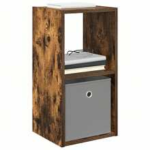 vidaXL Nachttisch 2 stk. Geräucherte Eiche 30,5 x 27 x 59,5 cm Geeignet für Wohn- und Schlafzimmer; ideal für Kommoden und Nachttische mit Schubladen; platzsparende Montage; perfekt als Geschenk oder Wohnaccessoire. - Braun - Übersicht 2