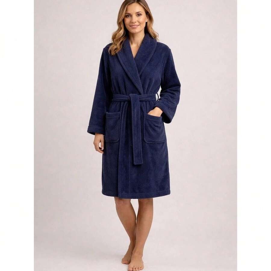 Bathrobe - marineblau - Übersicht 1