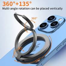 Magnetic Cell Phone Ring Holder Mobile Phone Bracket Removable Cell Phone Grip Kickstand For IPhone MagSafe - Multicolor - View 3