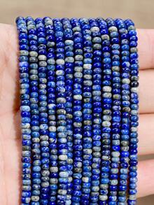 Ca. 155 Stück 4*2mm Natürliche Lapislazuli Abakus Perlen - Polierte ovale Edelstein Perlen DIY Halskette und Armband, Länge 38cm/15 Zoll, Schmuckherstellung Materialien - Lapislazuli - Übersicht 4