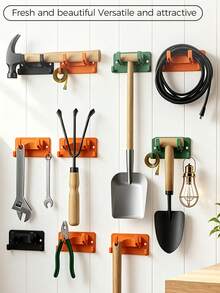 Cabinet Door Back Type Hanging Rack Wall-Mounted Gardening Tool Rack Multifunctional Tool Hook Storage Rack For Bedroom Bathroom Classroom Garage Apartment Garden Warehouse Room Decor Essential Accessories - Multicolor - View 4