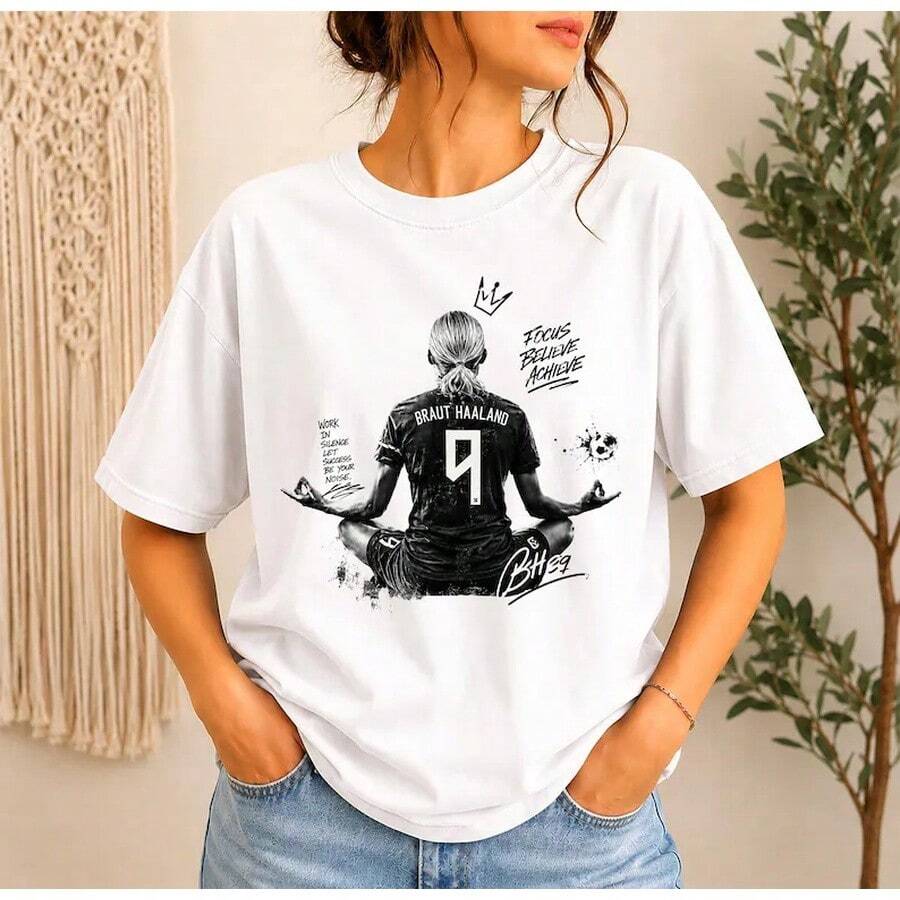 Camiseta vintage de la selección noruega de fútbol de Erling - Blanco - Ver 1