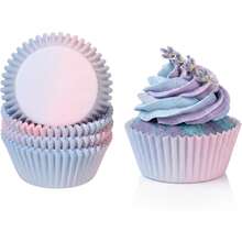 100/200pcs Mermaid Cupcake Liners, Colorful Fish Scale Paper Cupcake Liners Standard Baking Cupcake Paper Liners Suitable For Ocean Theme Baby Shower Birthday Party Ocean Theme Cake Decoration - Multicolor - View 7