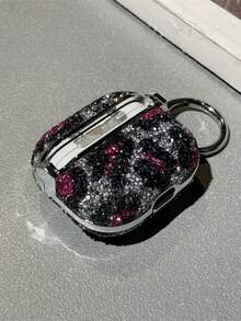 Luxury Bling Rhinestone Leopard Print Compatible With AirPods Pro, Wireless Bluetooth Earphone Case Compatible With Airpods Pro 1/2/3/4/5 Spring Gift Party - Multicolor - View 4