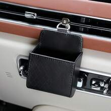 Car Air Vent Storage Box, Exquisite Rhinestone + Durable Leather Material, Hanging Design, Phone And Sundries Can Be Placed Freely - Car Air Vent Storage Box - View 9