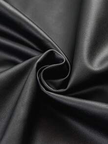 1pc Leather Sofa Cushion Cover Living Room Luxury Stretch Sofa Cover Solid Color Simple Sofa Protective Cover Home Decoration Suitable For All Seasons Bedroom Living Room Office - Black - View 9