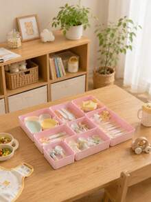 Multi-Size Plastic Drawer Organizer Tray Set, Suitable For Baby Nursery Essentials, Clothing, Socks, Diapers, Feeding Accessories, Toy Parts And Desktop Storage - Drawer Storage - View 4
