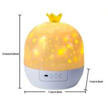 Upgraded 21 Patterns Starry Sky Projection Light, 360° Rotatable Crown Starry Atmosphere Lamp With Replaceable Projection Films, USB Powered Dreamy Light, Ideal Decoration Gift For Bedroom, Birthday, Christmas Party - Multicolor - View 3