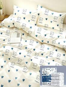 Staying In A Hotel, Disposable Double Enlarged And Widened Four-Piece Set,Disposable Bed Sheets And Pillow Cases, Travel Essentials - Multicolor - View 1