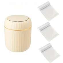 Mini Desktop Trash Can, Flip Lid Design Prevents Odor Spread, Can Be Used To Store Fruit Peels, Paper Scraps And Other Desktop Waste, Keeps Desktop Clean, Suitable For Bathroom, Home Desk, Coffee Table, Office, Living Room - Multicolor - View 8