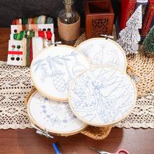 1 Set DIY Christmas Embroidery Kit, Handmade Embroidery Beginner Set, Cross Stitch Floral Pattern, Christmas Decor, Bedroom Living Room Winter Handmade Decoration, Sewing Practice, Hanging Ornament Holiday Decoration, Personalized Gift, Home Craft Activity - Multiple Styles - View 4