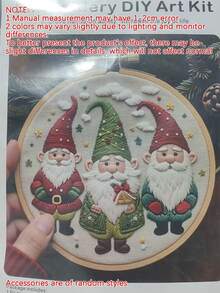 1 Set DIY Christmas Embroidery Kit, Handmade Embroidery Beginner Set, Cross Stitch Floral Pattern, Christmas Decor, Bedroom Living Room Winter Handmade Decoration, Sewing Practice, Hanging Ornament Holiday Decoration, Personalized Gift, Home Craft Activity - Multiple Styles - View 16
