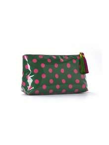 Polka Dot Waterproof Makeup Bag With Contrasting Tassel Storage Bag, Large Capacity Portable Travel Wash Bag Suitable For Skincare, Bathroom, Vacation - Multicolor - View 15