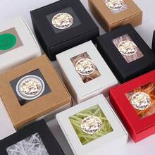 500pcs/Roll 3.8cm Round Self-Adhesive Sealing Stickers, Olive Wreath Pattern With Exquisite Rose Gold Foil, Christmas Holiday Greeting Labels, Roll Design Easy To Store And Carry, Suitable For Baking Dessert Packaging, Holiday Gift Decoration - Multicolor - View 6