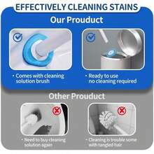 2026 New Disposable Toilet Brush Set, Wall-Mounted No-Dead-Angle Cleaning Brush, Replaceable Brush Head, Contactless Cleaning, Bathroom Household Cleaning Tool, Suitable For Cleaning Toilet, Bathroom, Bathtub, Swimming Pool, Perfect For Back To School Season Gift - Multicolor - View 8