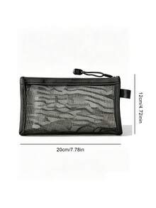 Airplane Theme Mesh Document Organizer/Passport Holder, Multiple Airplane Route, Travel Element, English Letter Print, Thickened Transparent Mesh Fabric, Visible Large Capacity, Smooth Zipper, Lightweight And Portable. Suitable For Travel, Vacation, Boarding, Passport, Ticket, Document Storage, Daily Storage Of Tickets And Stationery, Fits Men And Women Travelers, Back To School Season, Travel Season Gift Choice, Practical Small Gift For Travel-Loving Friends And Family! - Multicolor - View 11