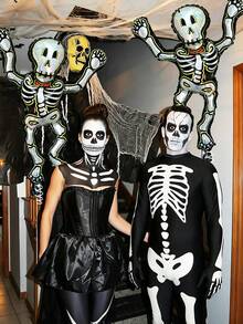 2pcs Halloween Foil Balloons, (Witch, Spider, Skeleton, Pumpkin) Random Styles, Suitable For Halloween Theme, Haunted House, Witch Party, Skeleton Theme, Photo Props, Pumpkin Party, Trick Or Treat - Multicolor - View 6