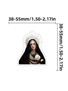 Weirdcore Gothic Victorian Ephemera Cutout Stickers 50Pcs, Dark Academia Oil Painting Eye Heart Sculpture Waterproof Decals For Junk Journal Album Collage Planner Layout, Back To School - Multicolor - View 5
