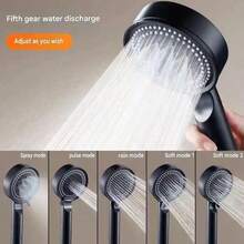 High Pressure Shower Head, Powerful Bathroom Shower Head, Strong Spray With Soft Silicone Nozzles, Universal Design Suitable For High And Low Water Pressure - A - View 7