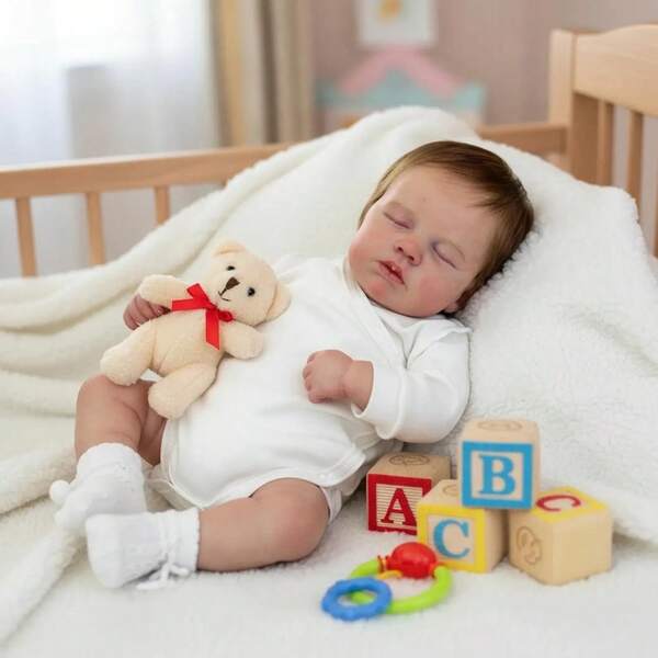 20 Inch Reborn Baby Doll For Girls Bebe Reborn Doll Soft Silicone Vinyl Real Looking Newborn Dolls With Magnetic Pacifier Toys For Kids