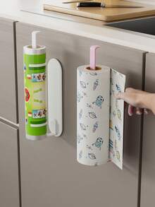 No-Drill Wall-Mounted Towel Rack, Strong Load Capacity Single Bar Holder For Towels And Washcloths, Space-Saving Bathroom Organizer, Perfect For Home And Kitchen Use, For Bathroom And Kitchen Towel Storage - Multicolor - View 8
