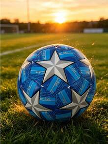 1pc Size 5 Standard Football, Indoor/Outdoor Universal, Match/Training Ball, Gift Inflatable PU Leather Multi-Color Team Sports Soccer Ball (Soccer Ball Shipped Deflated) - Multicolor - View 2