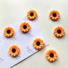 1/3/5/8/10/14/20pcs Fun Sunflower Shaped Resin Fridge Magnets, Perfect For Decorating Kitchen Refrigerator, Suitable For Kitchen, Living Room, Office And Bulletin Board, Also Can Be Used As Holiday Gift - Yellow - View 2