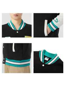 PUMA TEAM JP 男款與女款軟針織輕量舒適休閒運動通勤飛行夾克 625797-01 - 黑色 - 查看 7