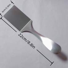Stainless Steel Spatula, Cake Spatula, Tiramisu Spatula, Steak Cooking Spatula, Pizza Yogurt Spatula, Slanted Edge Tool, Suitable For Cast Iron, Flat Pan, Grilling, Pancakes, Burgers - Silver - View 5
